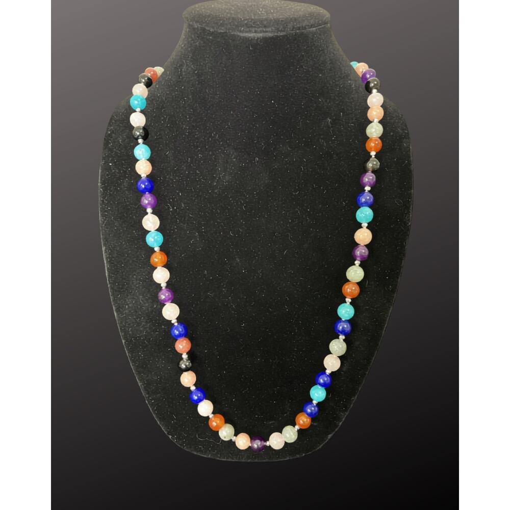 Lucas Lameth Stone and Faceted Bead Necklace 1724